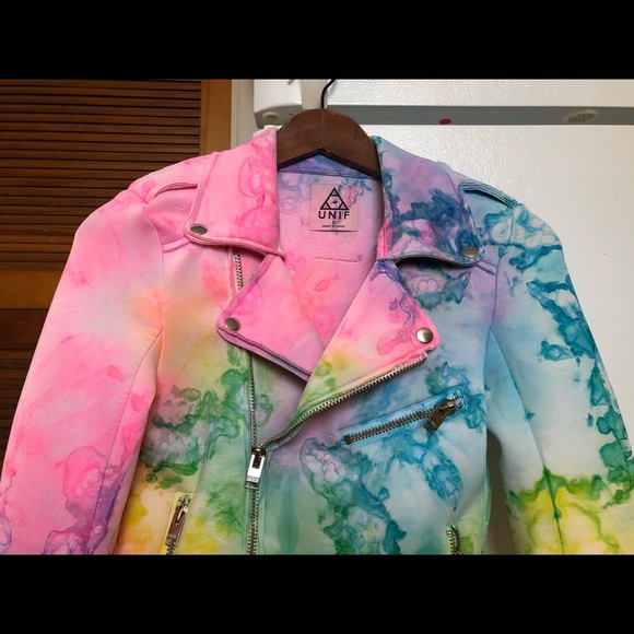 NWOT UNIF Ltd Edition Multicolored Tie Dye Jacket - Picture 3 of 11
